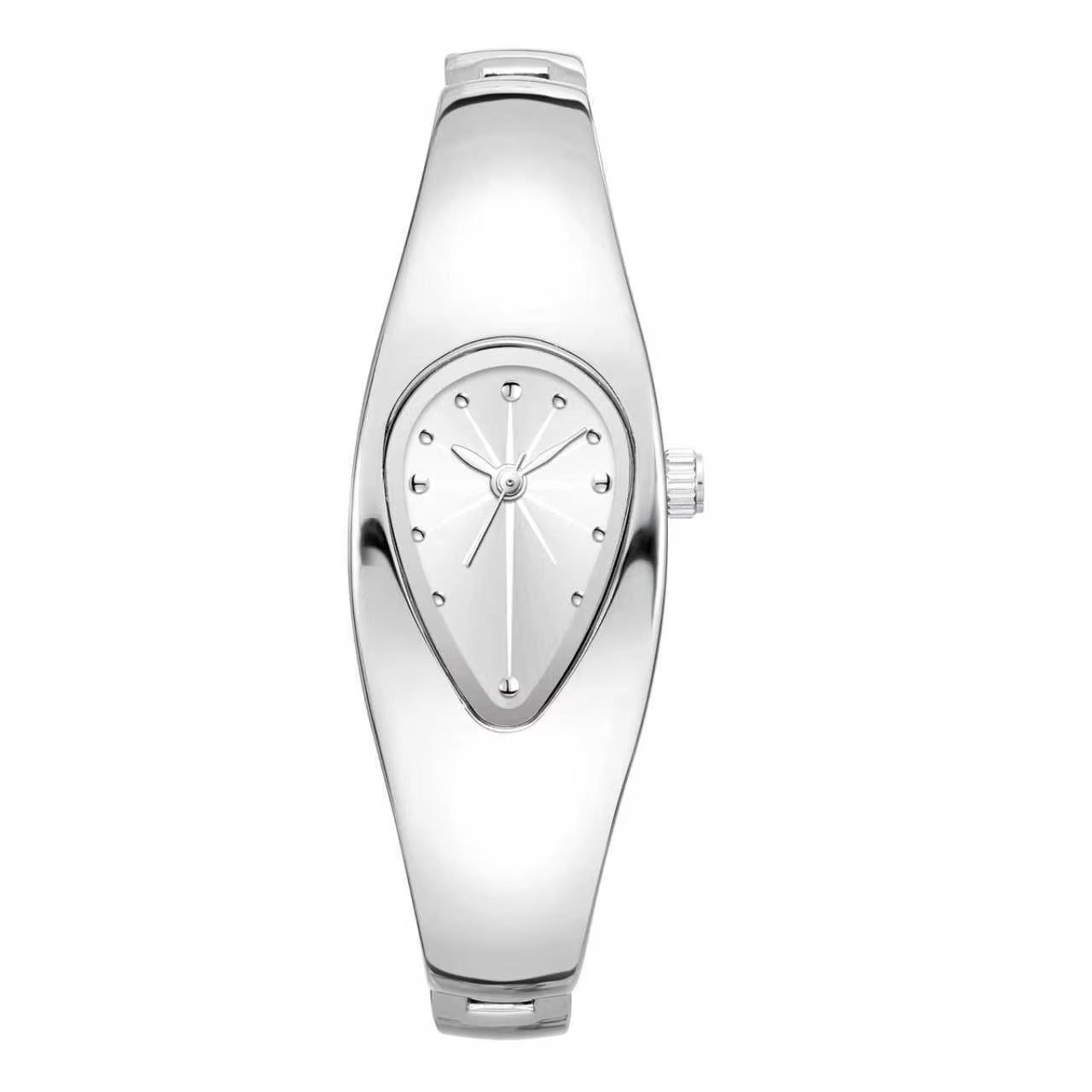 Außergewöhnliche Edelstahl Armbanduhr in Wassertropfen Form "Lama creativa die acqua no.3208" - PITANI