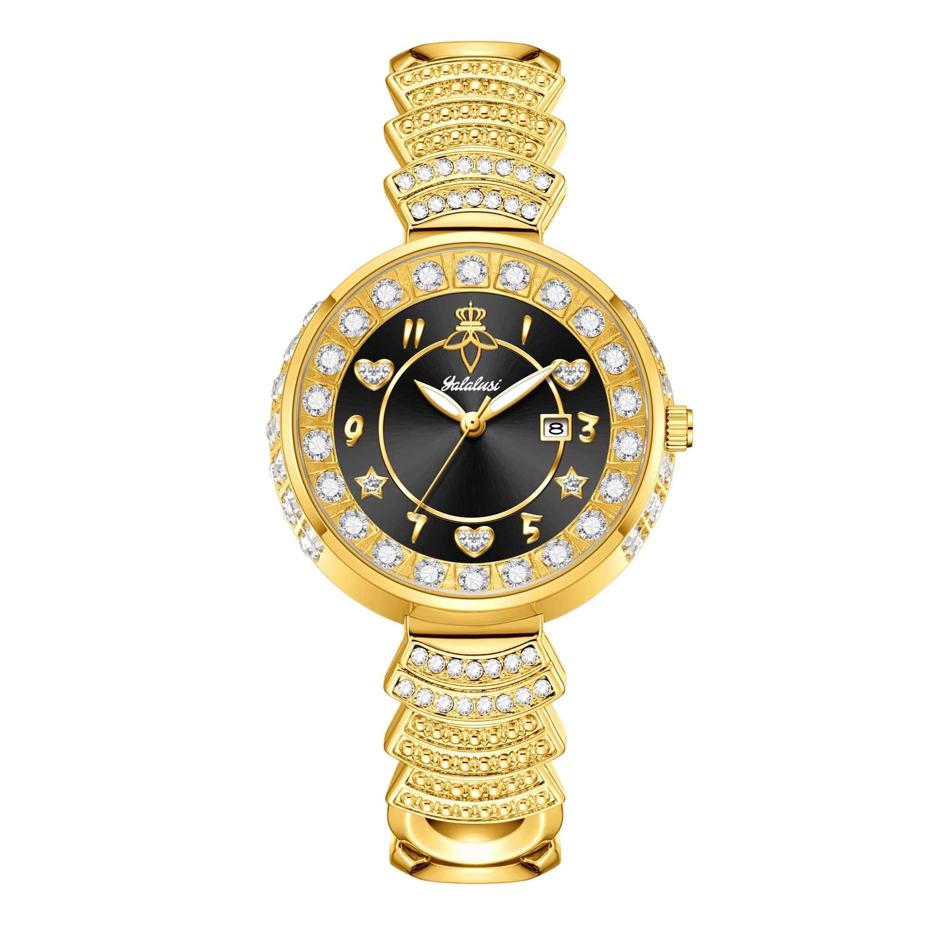 Funkelnde Edelstahl Glitzer Armbanduhr "Panno lucidante no.3206" - PITANI