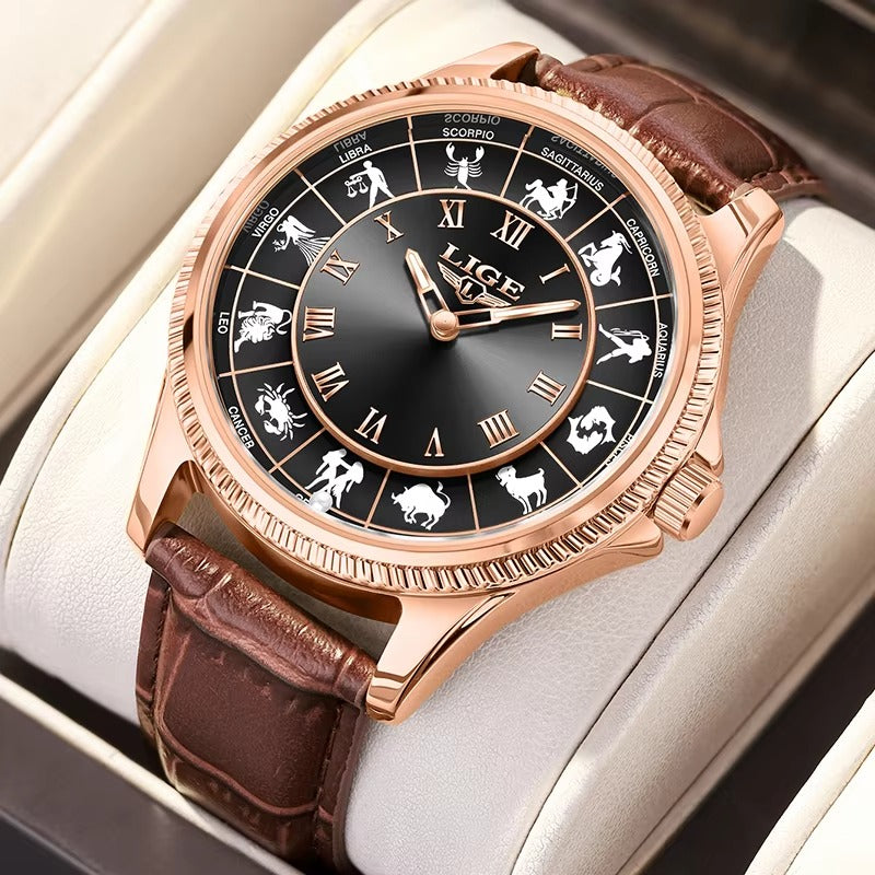 Sternzeichen Leder Armbanduhr "Lusso creativo no.5234“ - PITANI