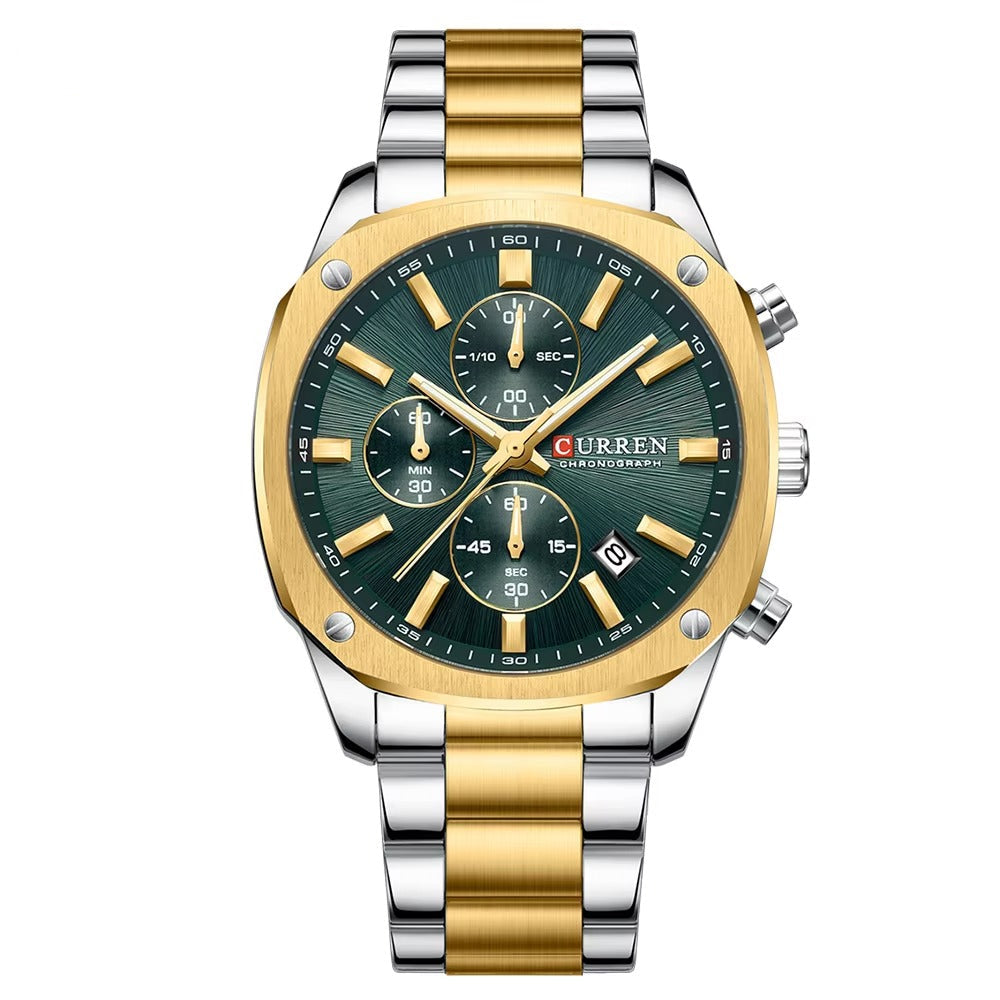 Klassisch moderne Edelstahl Armbanduhr "Cronografo luminoso no.5221“ - PITANI