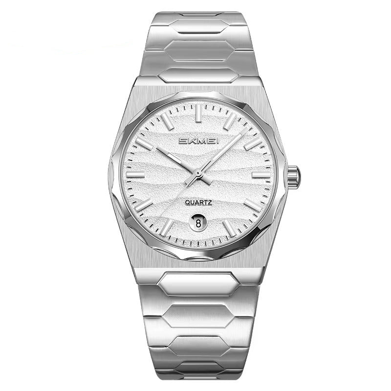 Edelstahl Armbanduhr mit seltener Lünette "Calendario al quarzo no.5258“ - PITANI