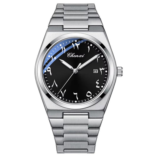 Edelstahl Armbanduhr mit arabischen Zahlen "Orologi luminosi da uomo no.4170" - PITANI
