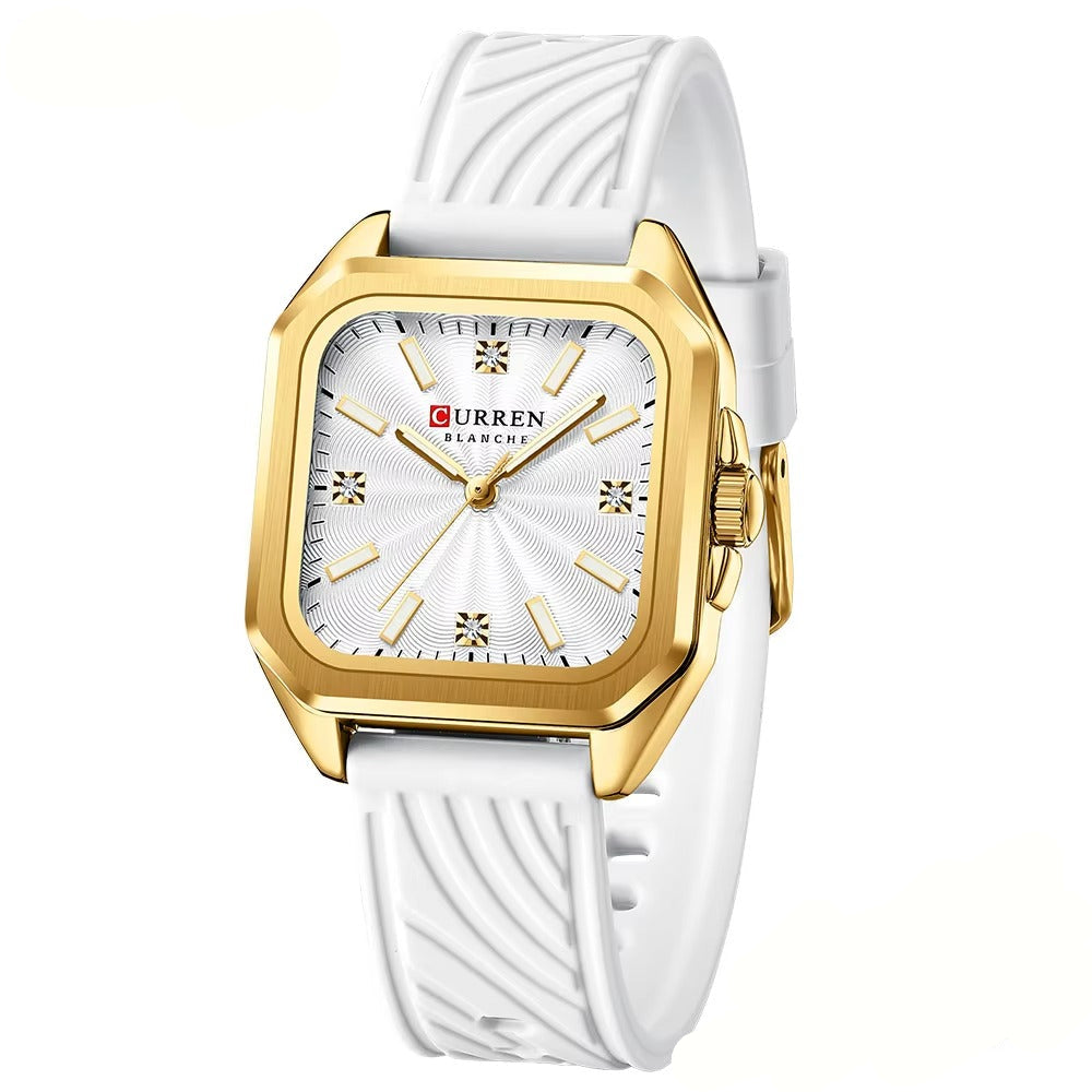 Quadratische Silkonband Armbanduhr"Silicone casual no.3203" - PITANI