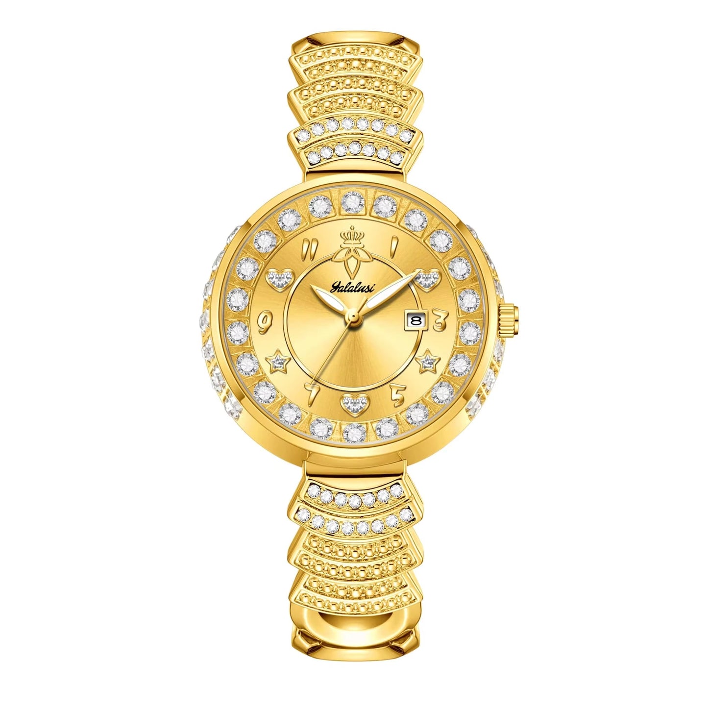 Funkelnde Edelstahl Glitzer Armbanduhr "Panno lucidante no.3206" - PITANI