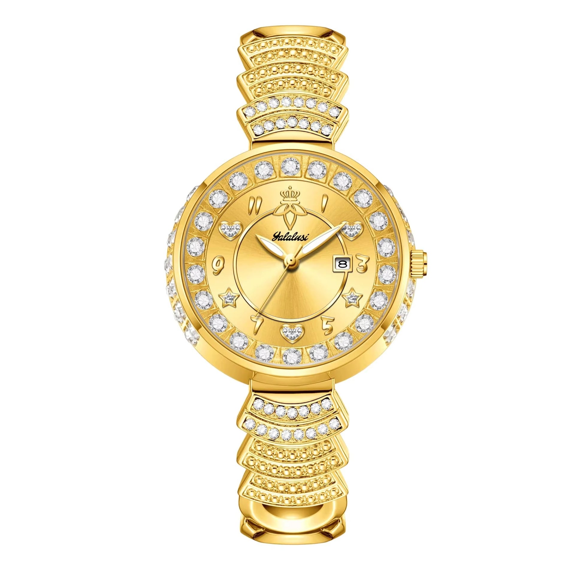 Funkelnde Edelstahl Glitzer Armbanduhr "Panno lucidante no.3206" - PITANI