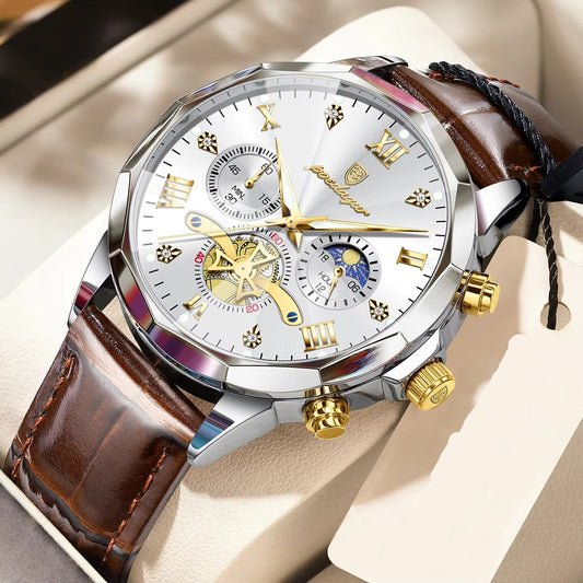 Edelstahl Leder Armbanduhr "Impermeabile Luminoso no.5277“ - PITANI