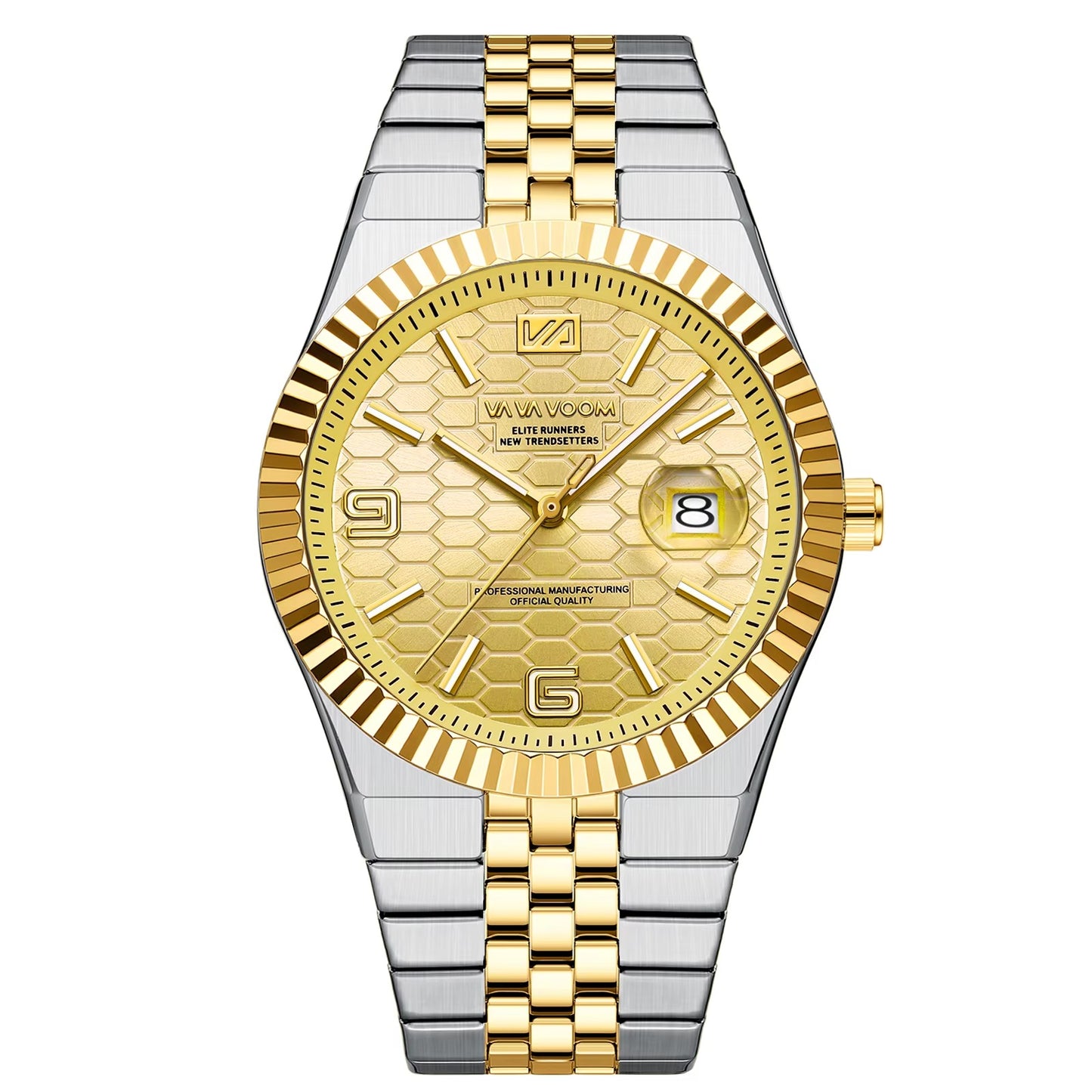 Elegant gestreifte Edelstahl Armbanduhr "Orologio belle colore d'acqua no.5261“ - PITANI