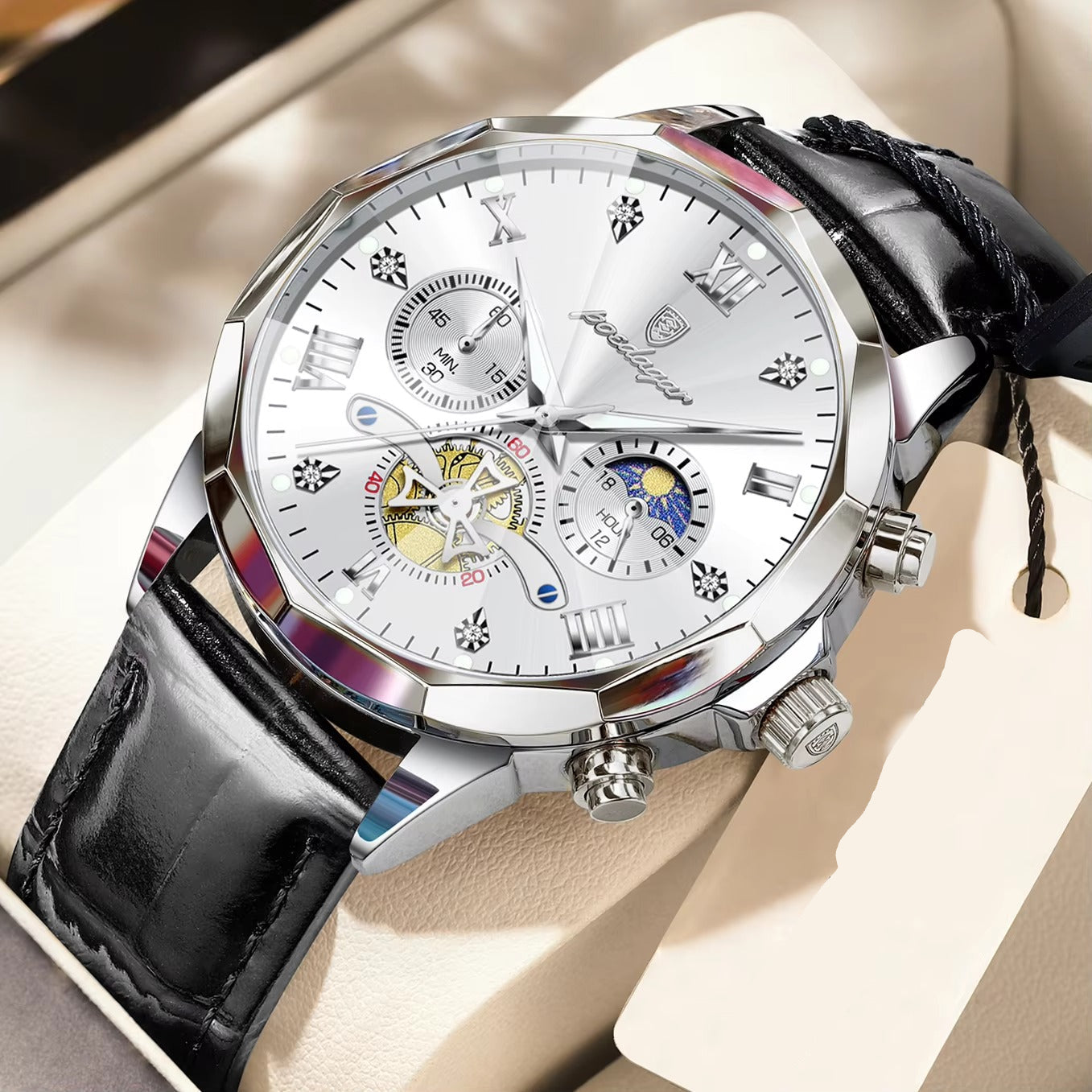 Edelstahl Leder Armbanduhr "Impermeabile Luminoso no.5277“ - PITANI