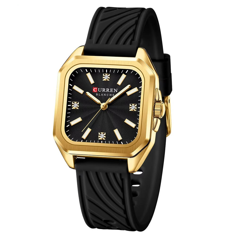 Quadratische Silkonband Armbanduhr"Silicone casual no.3203" - PITANI