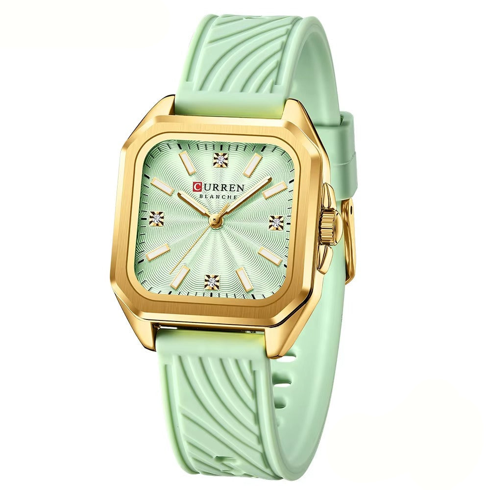 Quadratische Silkonband Armbanduhr"Silicone casual no.3203" - PITANI