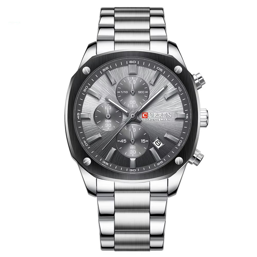 Klassisch moderne Edelstahl Armbanduhr "Cronografo luminoso no.5221“ - PITANI