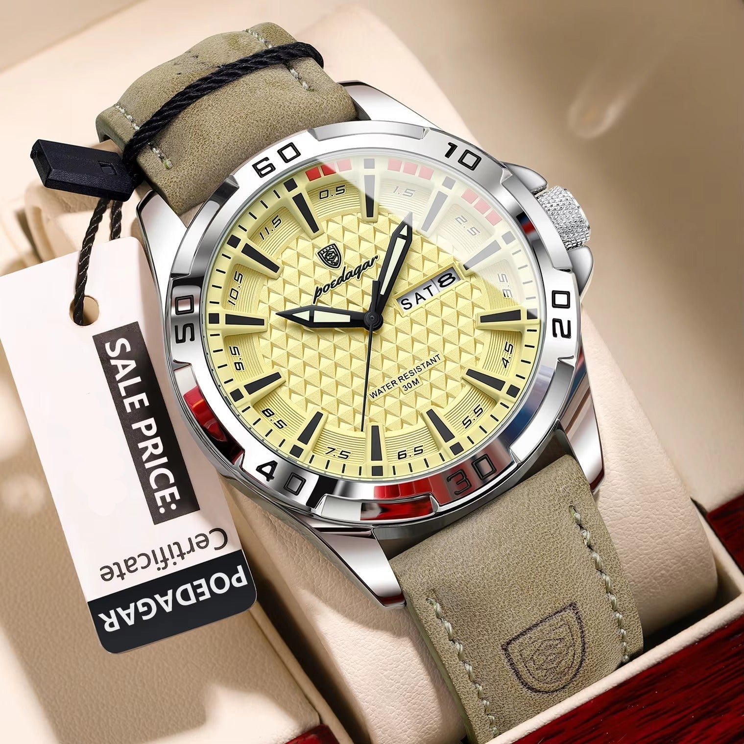 Leder Armbanduhr mit elegantem Ziffernblatt "Orologio Da Polso Da Uomo no.4161" - PITANI