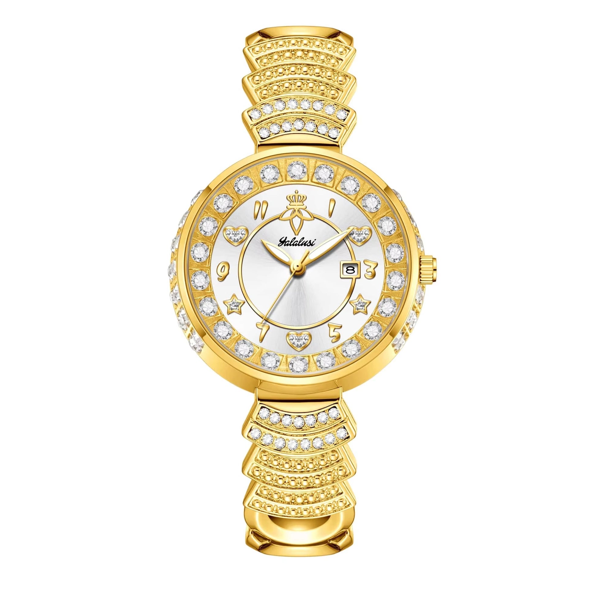 Funkelnde Edelstahl Glitzer Armbanduhr "Panno lucidante no.3206" - PITANI