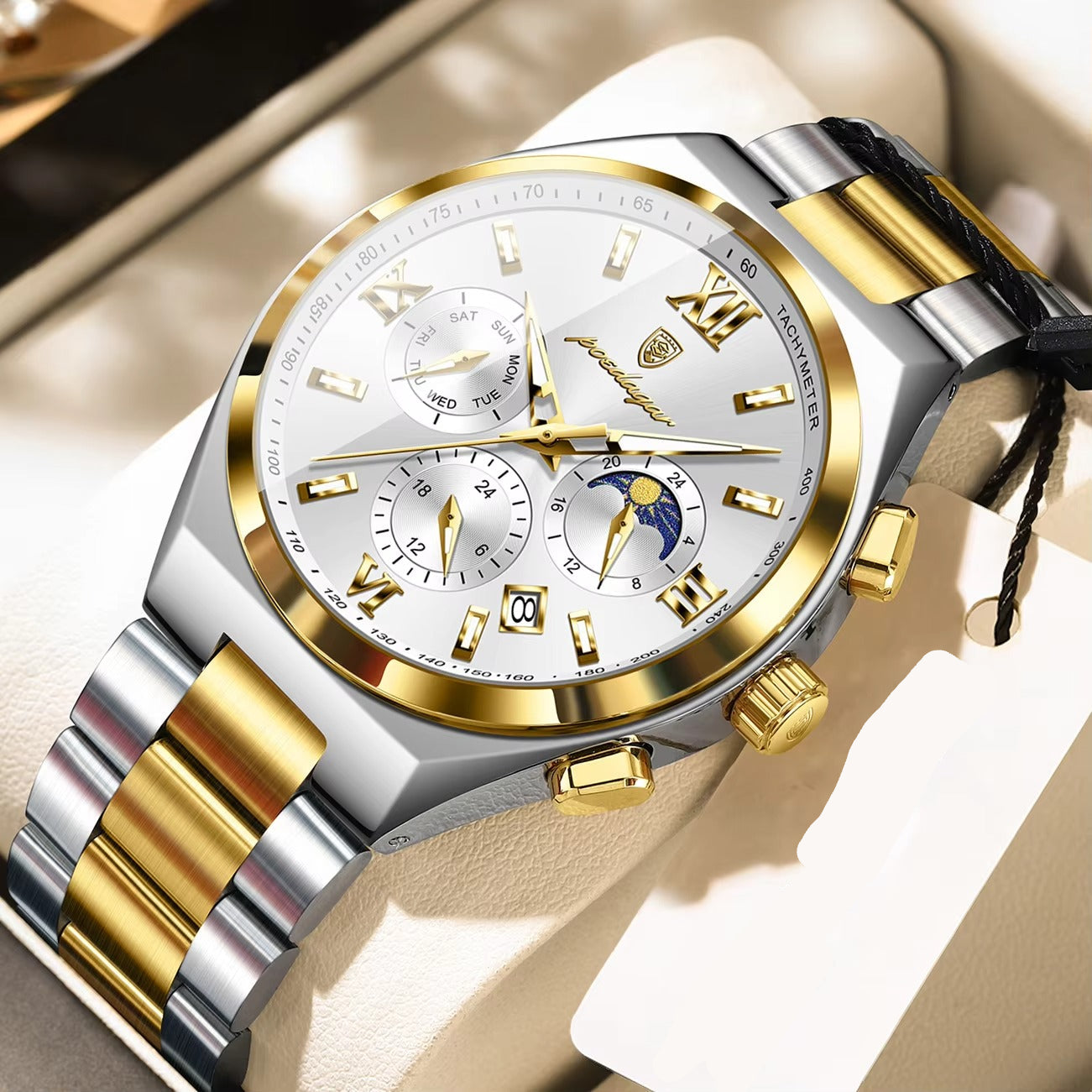 Edelstahl Business Armbanduhr "Data della settimana impermeabile no.5200" - PITANI