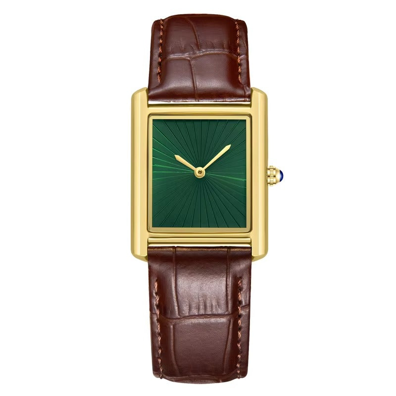 Schlichte Vintage Leder Armbanduhr "Quarzo impermeabile no.5265“ - PITANI