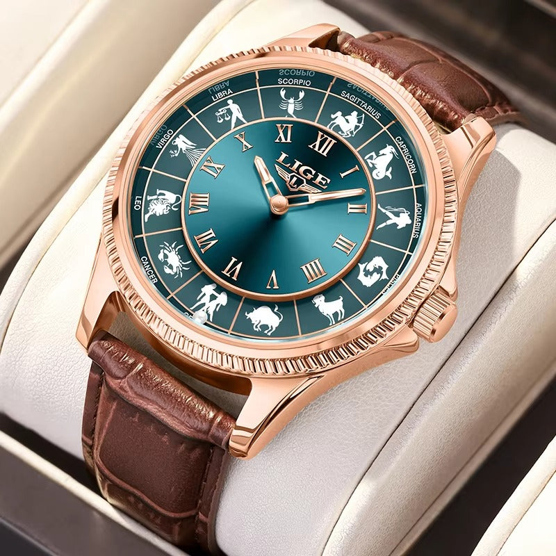 Sternzeichen Leder Armbanduhr "Lusso creativo no.5234“ - PITANI