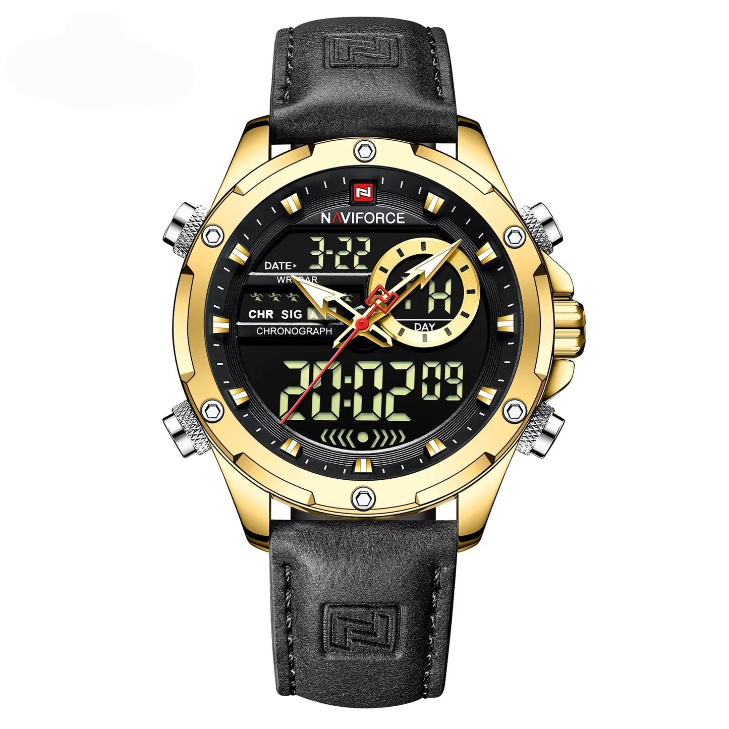 Leder Armbanduhr mit digitaler Zeitanzeige "Cinturino in corio no.5248“ - PITANI