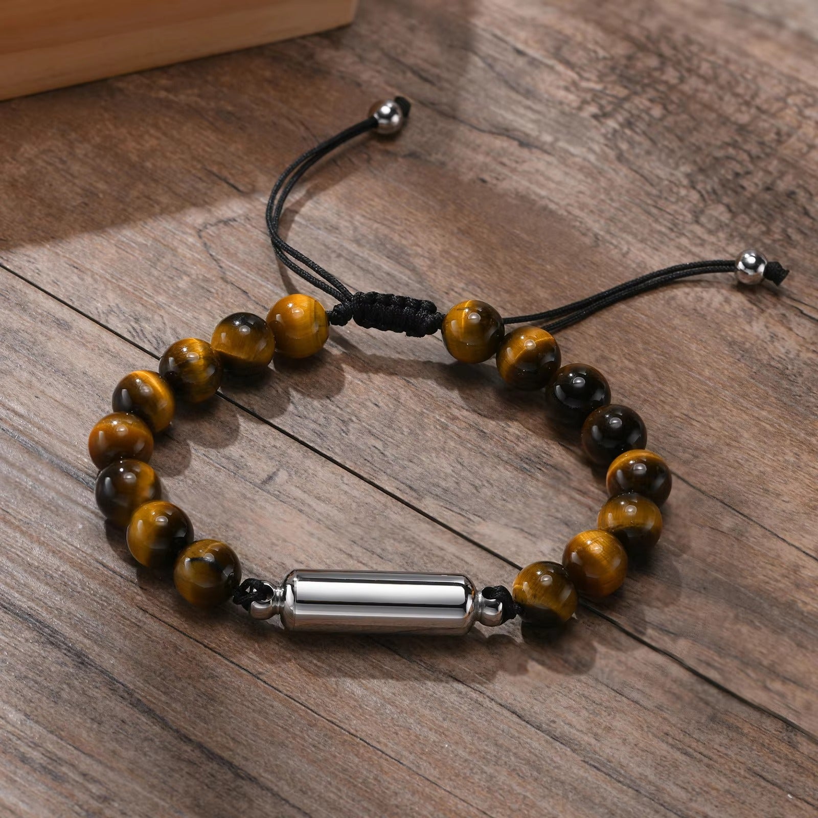 Edelstahl Perlen Armband in verschiedenen Farben "Perline in occhio di tigre no.5321" - PITANI