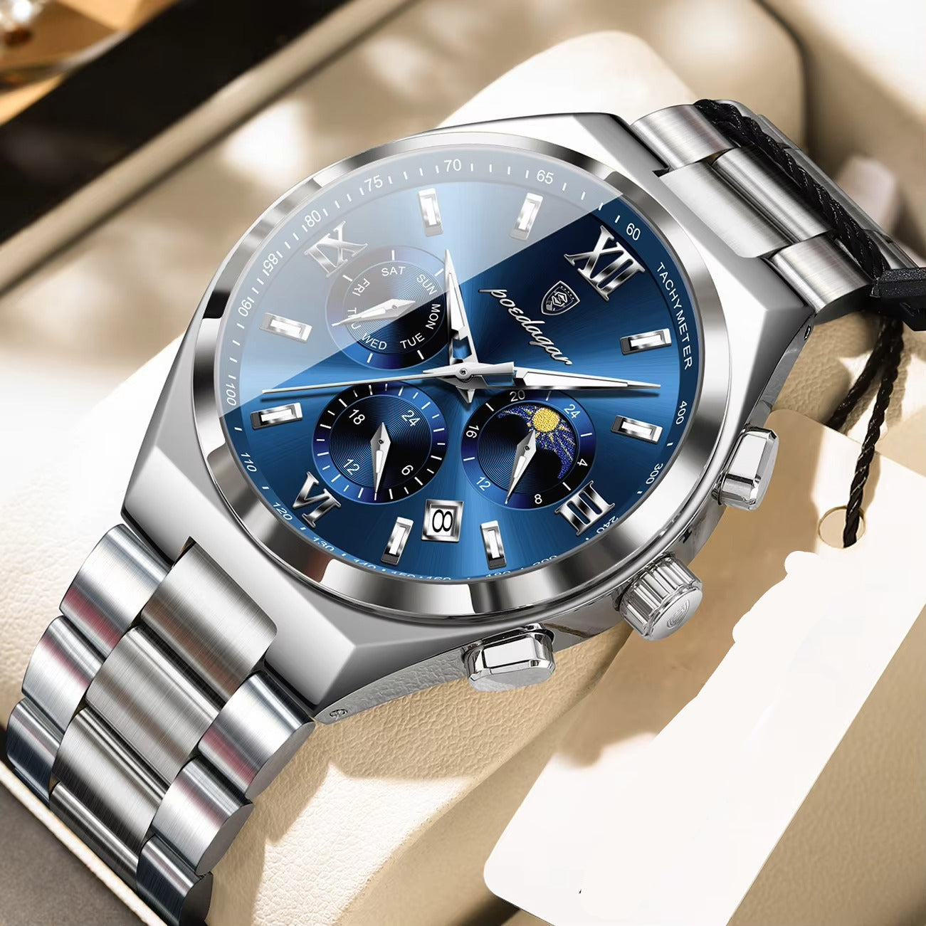 Edelstahl Business Armbanduhr "Data della settimana impermeabile no.5200" - PITANI