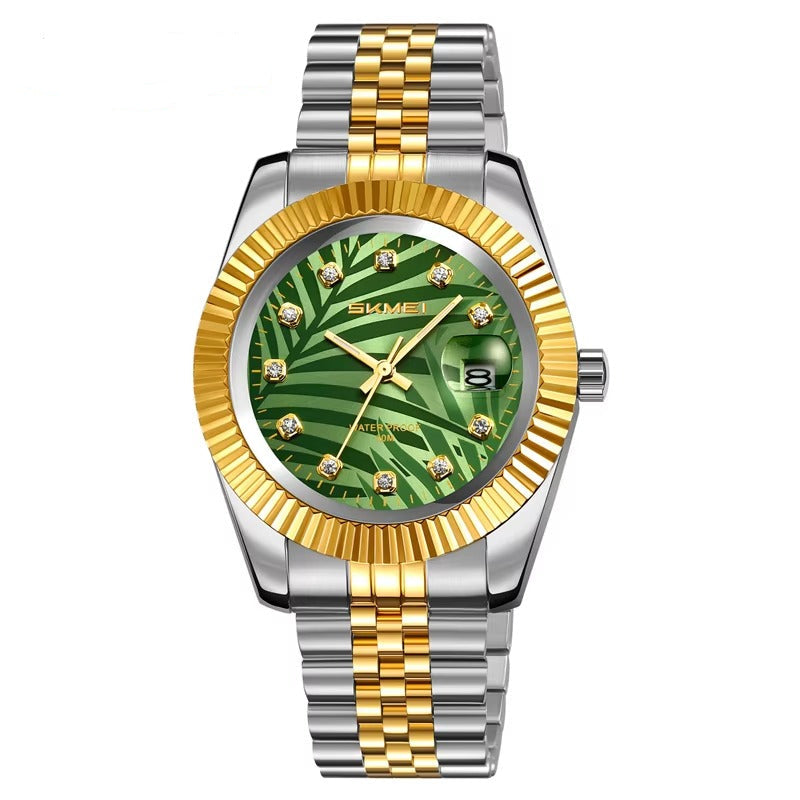 Elegante Edelstahl Armbanduhr "Orologio verde di Moda no.5306“ - PITANI