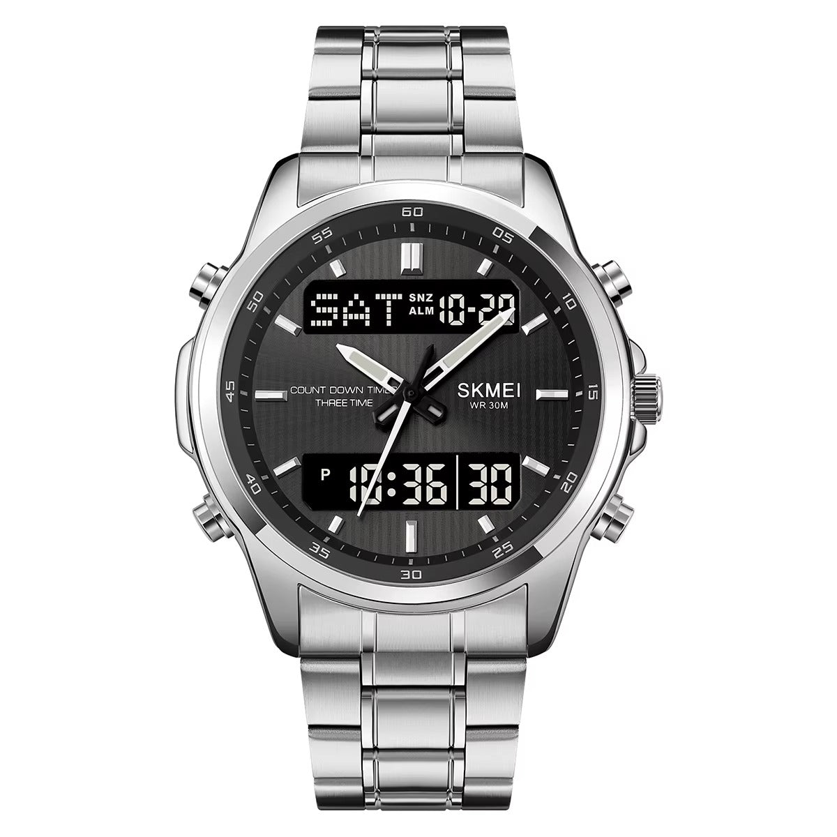 Modische digitale Edelstahl Armbanduhr "Display retroilluminato no.5257“ - PITANI