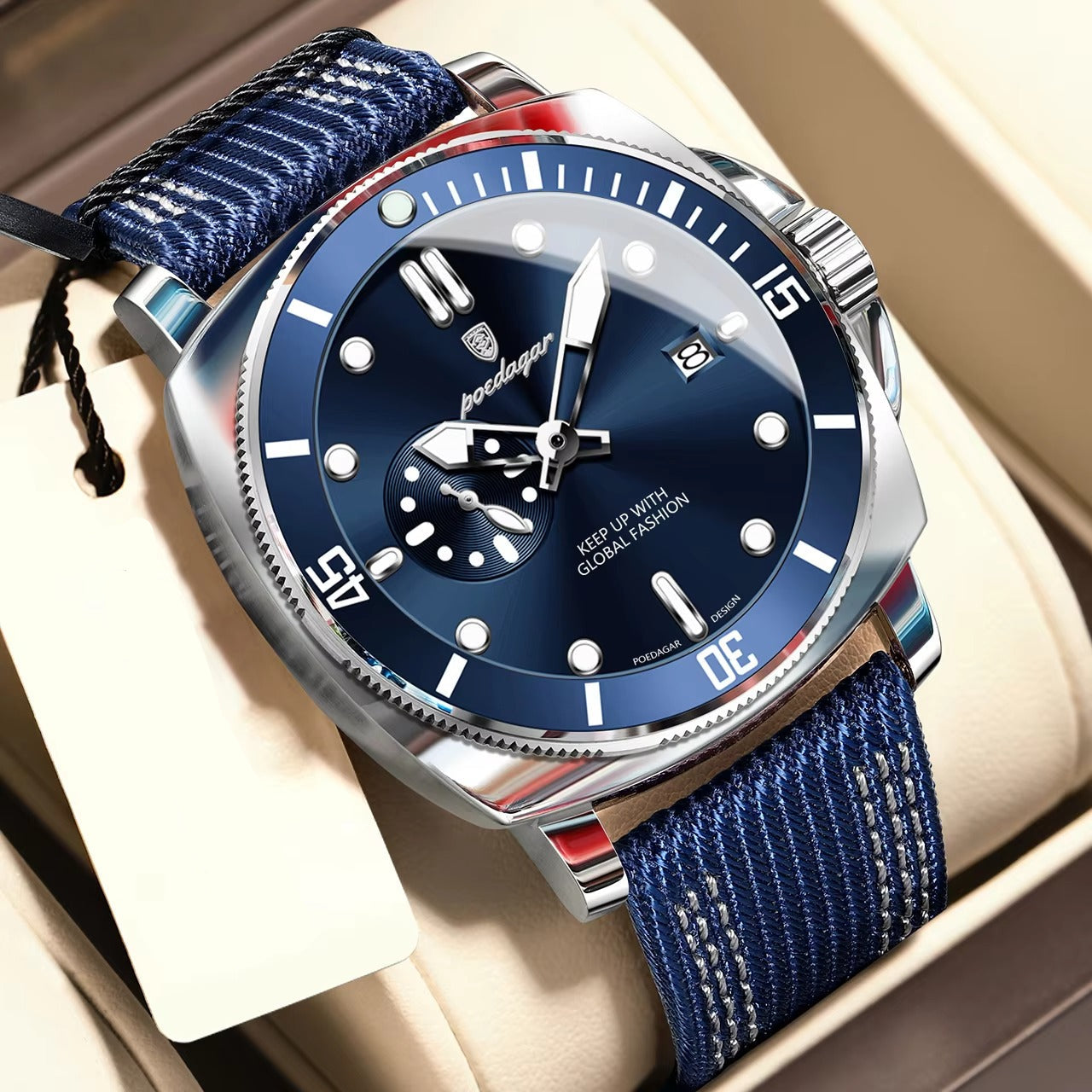 Elegante Nylon Leder Armbanduhr "Pelle di nylon no.5244“ - PITANI