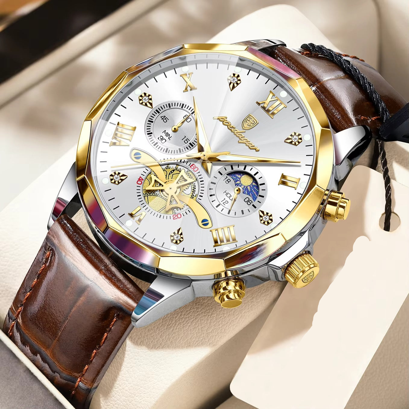 Edelstahl Leder Armbanduhr "Impermeabile Luminoso no.5277“ - PITANI