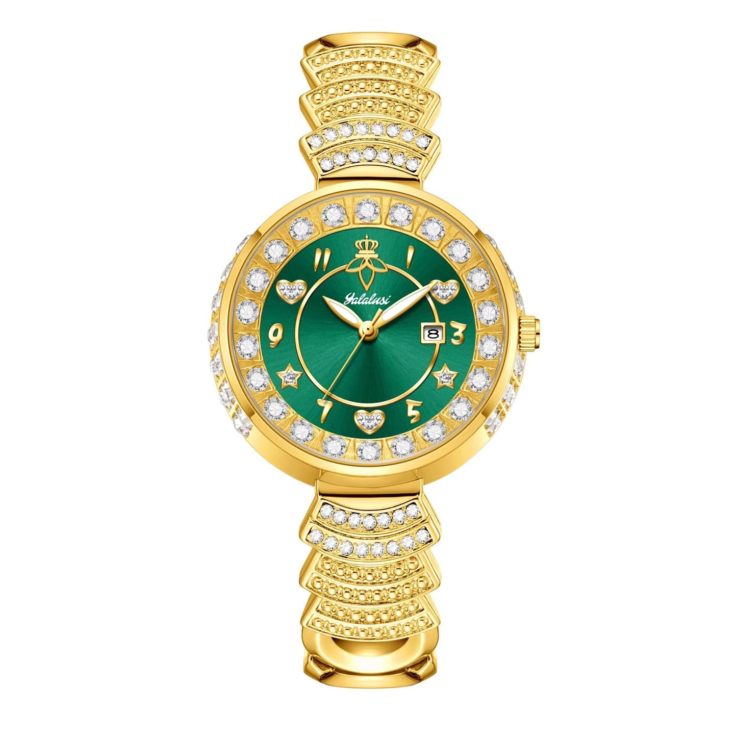 Funkelnde Edelstahl Glitzer Armbanduhr "Panno lucidante no.3206" - PITANI