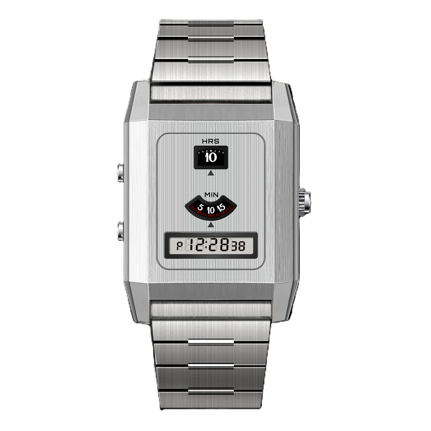 Außergewöhnliche Retro Edelstahl Armbanduhr "Design vintage-futuristico no.5210" - PITANI