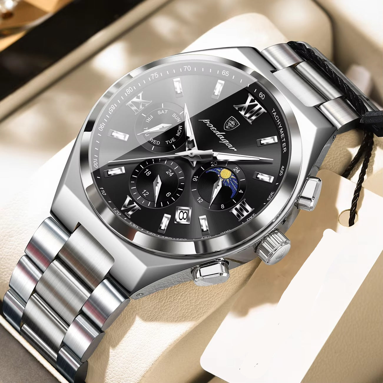 Edelstahl Business Armbanduhr "Data della settimana impermeabile no.5200" - PITANI