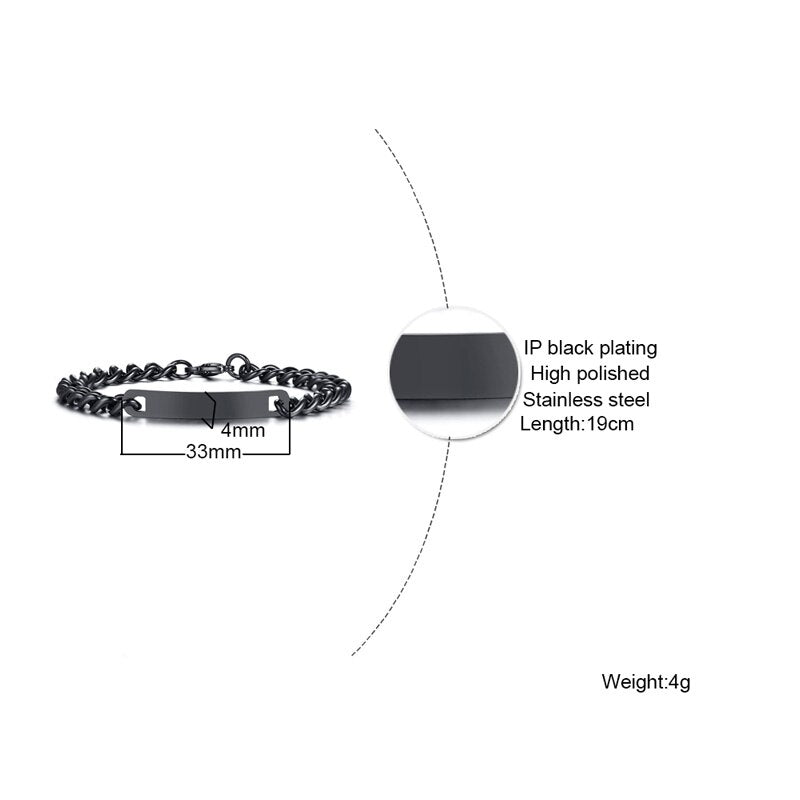 Personalisiertes Edelstahl Armband "Unico personalizzato"